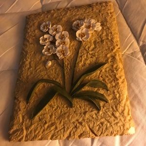 Hanging flower wall art